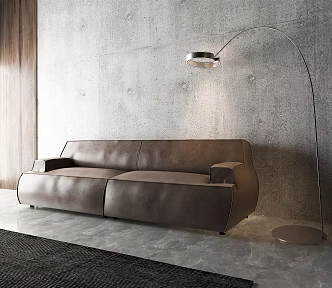 Modern Double Sofa Italian Simple Sofa 3d model