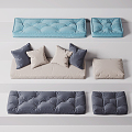 Modern cushion sofa pillow combination 3d model