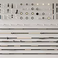 Modern downlight spot lamp magnetic attraction track spot lamp steering spot lamp linear lamp grid lamp 3d model