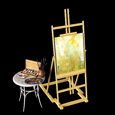 Modern drawing board painting 3d model Modern drawing board painting 3d model