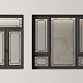 Modern Casement Window Design With Black Frame Grid Pattern And Clear Glass 3d model