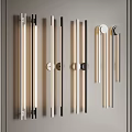 Modern Slim Design Wall Lamps With LED Light Strips And Metal Brackets