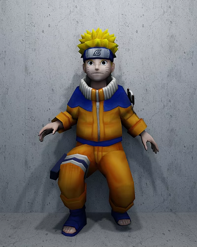 Modern game character Naruto Naruto 3d model Modern game character Naruto Naruto 3d model