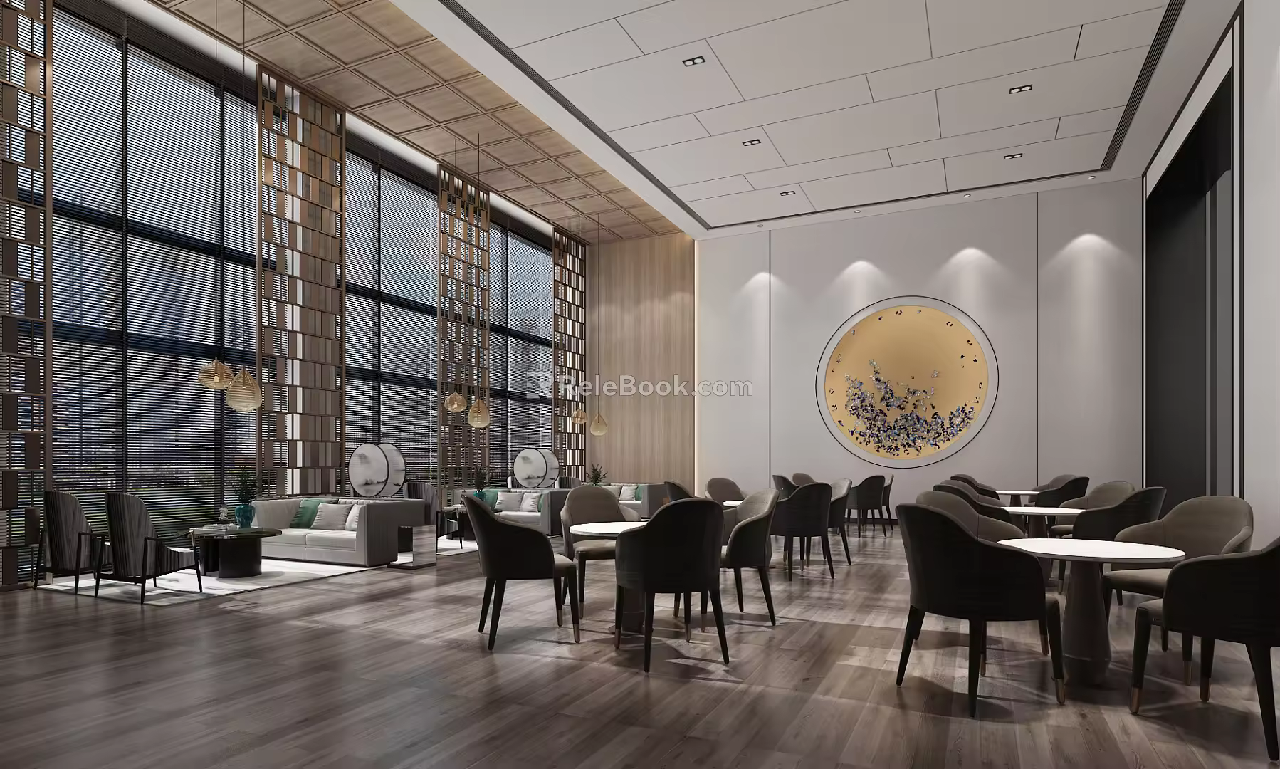 New Chinese Reception Room Negotiation Area 3d model