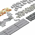 New Chinese Style Green Slab Ting Step 3d model