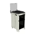 Stainless Steel Gas Stove With Multiple Burners And Double Oven Kitchen Appliance