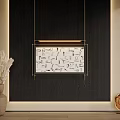Dark Wall Interior Decor With Framed Artwork Vase And Decorative Ornament