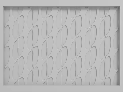 Unique Gray Abstract Wavy Pattern Background Wall Interior Decor Design 3d model