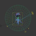 Aerial Planning of Architectural Structure With Golden Curved Roof Green Flower Fields And Pedestrian Pathways
