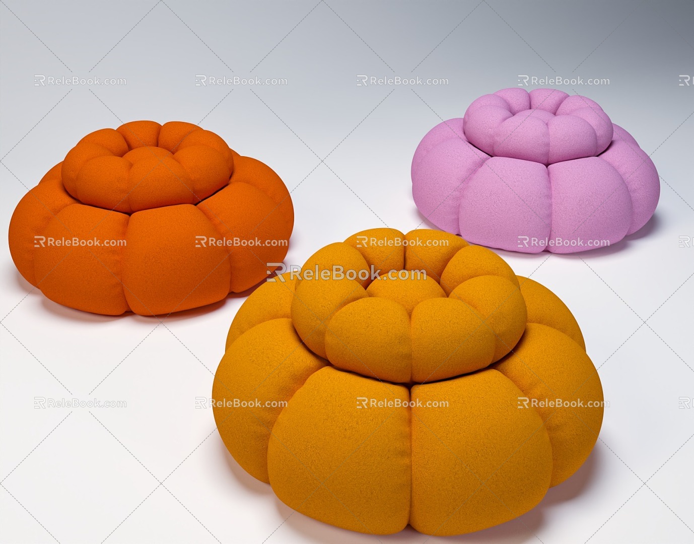 Sofa Bench Bench Pumpkin Stool model