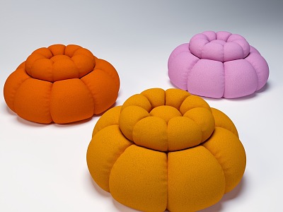 Sofa Bench Pumpkin Stool model