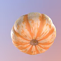 Fresh Ripe Pumpkin With Round Shape And Orange Yellow Skin As Healthy Food Ingredient