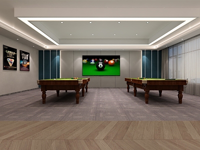 Style Billiard Hall 3d model