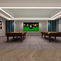 Style Billiard Hall 3d model