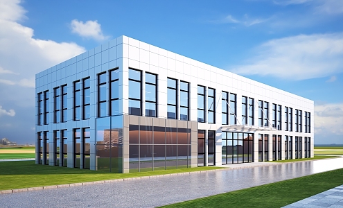 Office Building Factory Building Construction Factory Commercial Building Industrial Park Industrial Park Warehouse Truck Production Workshop Machinery Factory Hedge Service Center 3d model