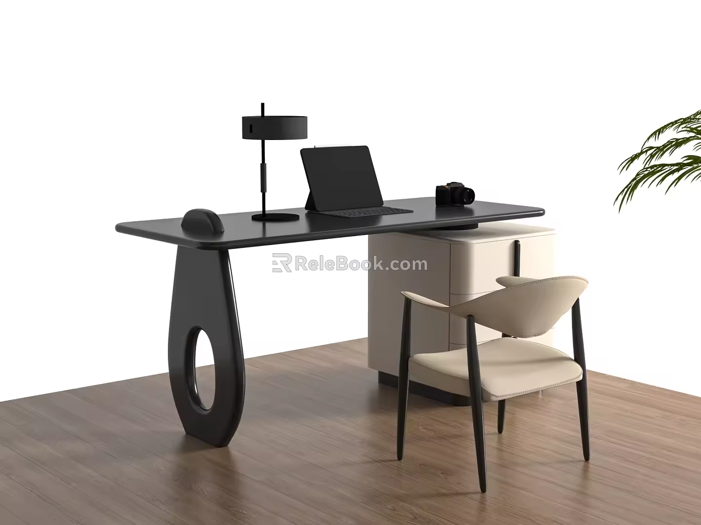 Modern Middle Ancient Desk Computer Desk Table 3d model
