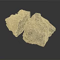 Natural Stone Blocks With Rough Surface Texture And Brown Gray Natural Color