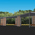 Arc gallery frame 3d model