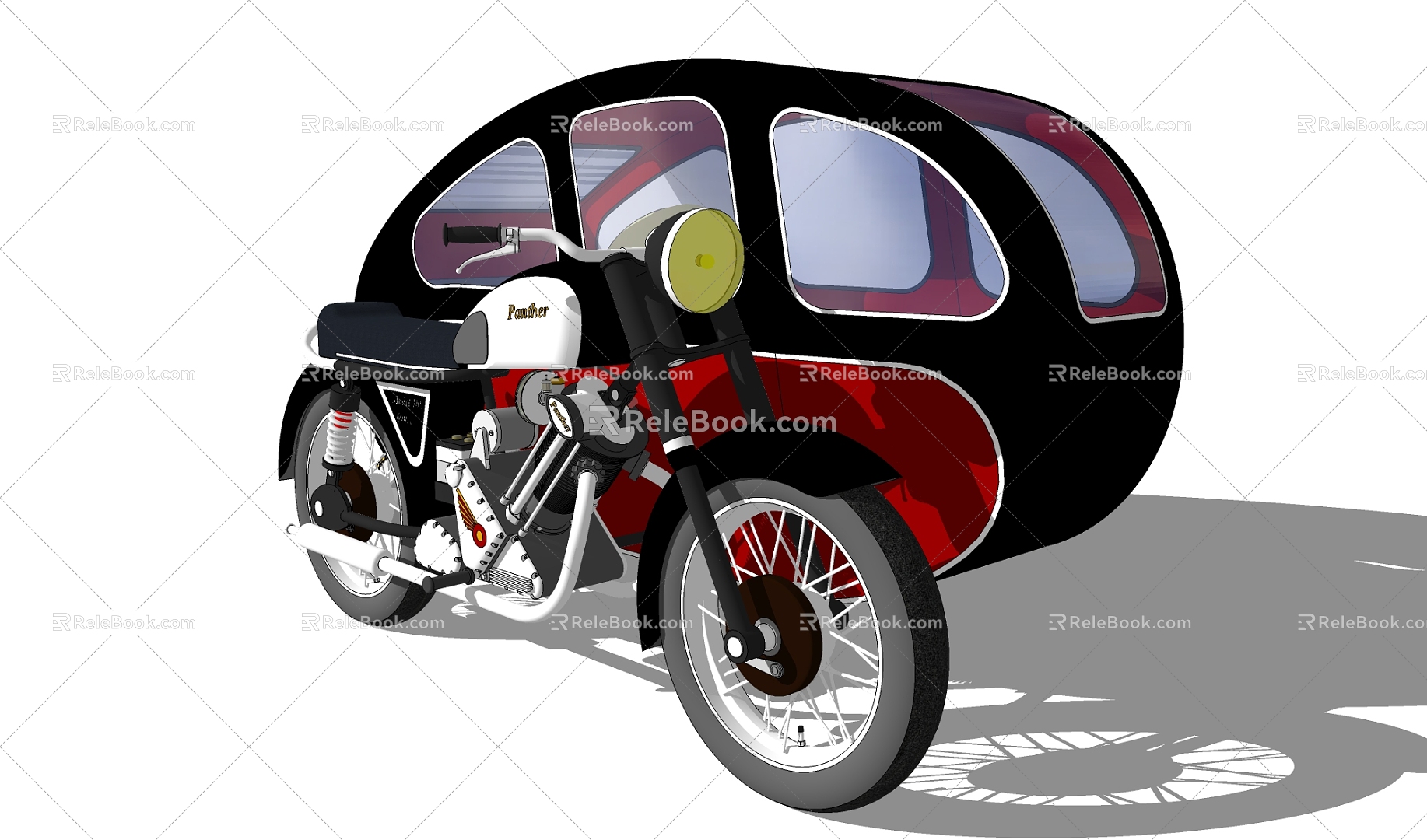 Modern Motorcycle 3d model