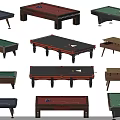 High Quality Billiard Table With Cue Balls And Wooden Side Table For Home Sports