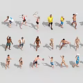 Modern Multiplayer Beach Man 3d model