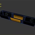 Black Heavy Duty Road Barrier With Orange Reflective Stripes For Traffic Safety