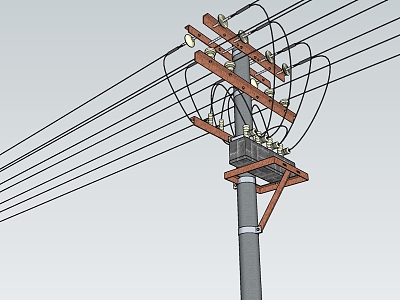 modern telegraph pole model