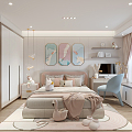 Modern Children's Room Girls Children's Room 3d model