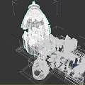 Religious Belief Representation Through Ancient Temple Model With Intricate Carvings And Traditional Architecture
