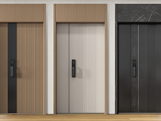 Modern security door entry security door 3d model