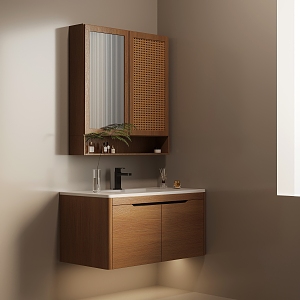 Middle Style Bathroom Cabinet 3d model