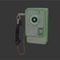Vintage Rotary Dial Telephone With Silver Metal Body Classic Design Digital Communication Device