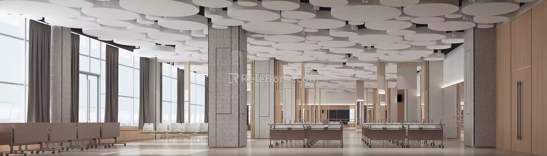 Modern multi-function hall 3d model