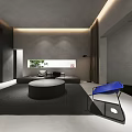 Modern Open Concept Kitchen Interior Design With Island Counter Cabinets And Lighting