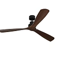 Modern Home Ceiling Fan Featuring Wooden Blades And Black Base Design