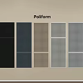 Poliform Decorative Panels Displaying Various Colors And Textures 3d model