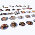 Assorted Delicious Food Platter with Cakes Donuts Sandwiches and Fresh Fruits