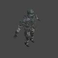 Man Wearing Green Tactical Armor With Military Style And Tech Details