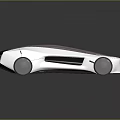Futuristic Concept Car With Sleek Silver Body Smooth Surface And Modern Wheel Design