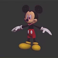 Cute Mickey Mouse Character With Black Ears White Gloves Red Shorts And Yellow Shoes