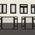 Various Modern Casement Windows With Black Frames And Glass Panels Design