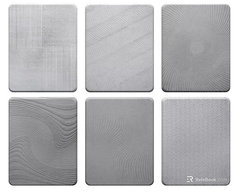 Square Rugs With Various Textured Patterns For Home Decor And Flooring Options 3d model 