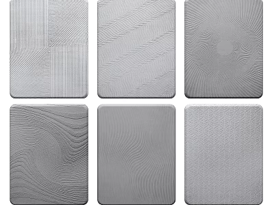 Square Rugs With Various Textured Patterns For Home Decor And Flooring Options 3d model