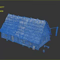 Traditional Thatched Roof Wooden House Model With Detailed Structure And Classic Design