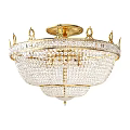 Elegant Crystal Chandelier With Gold Frame And Sparkling Multi Layer Crystals 3d model