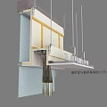 Modern node ceiling process node 3d model