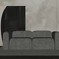 Modern double sofa 3d model