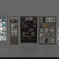 Multi Tiered Magazine Display Racks With Metal Frames And Various Publications