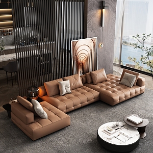 Modern corner sofa background sofa 3d model