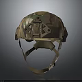 Tactical Camouflage Helmet With Adjustable Strap And Front Mounting Gear